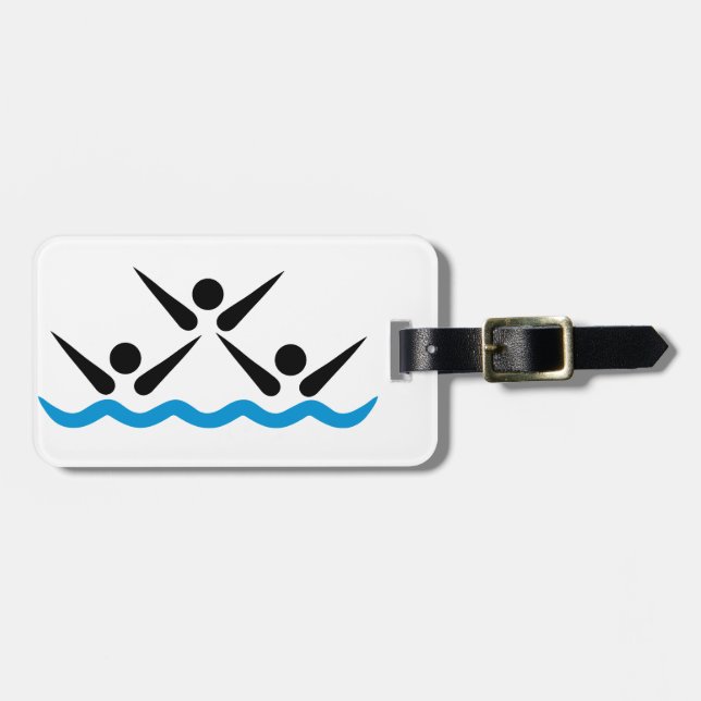 Synchronized swimming luggage tag (Front Horizontal)