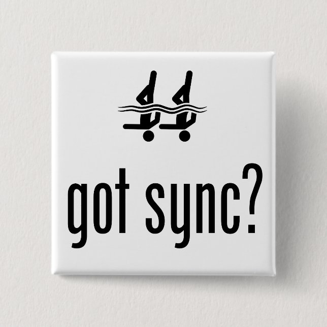 Synchronized Swimming Pinback Button (Front)