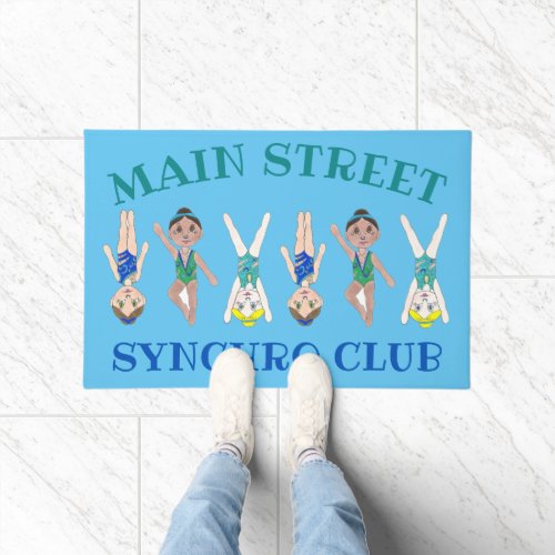 Synchronized Swimming Swim Team Pool Coach Club Doormat