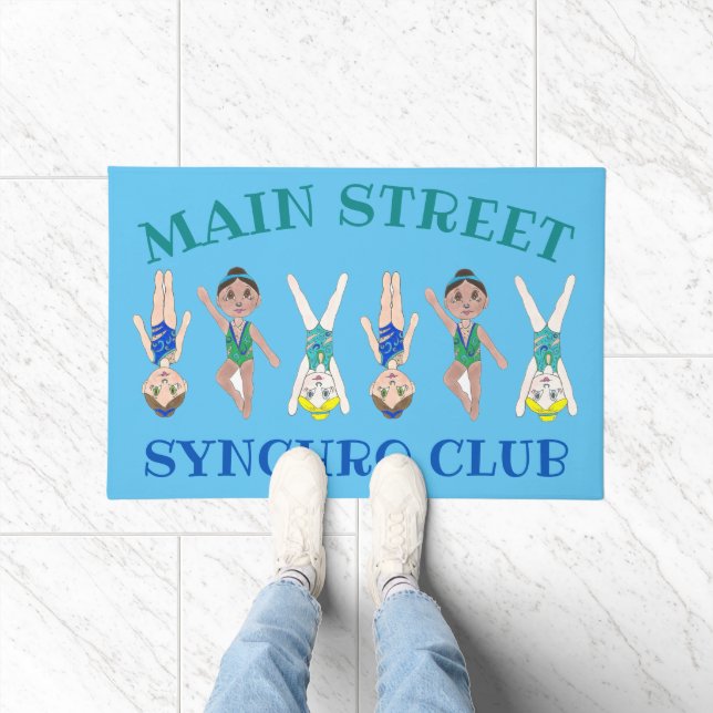 Synchronized Swimming Swim Team Pool Coach Club Doormat (Indoor)