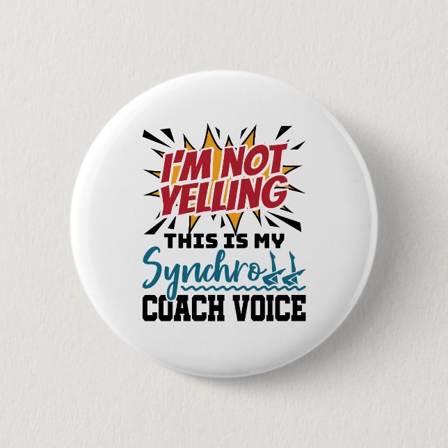Synchronized Swimming Synchro Coach Voice Button (Front)