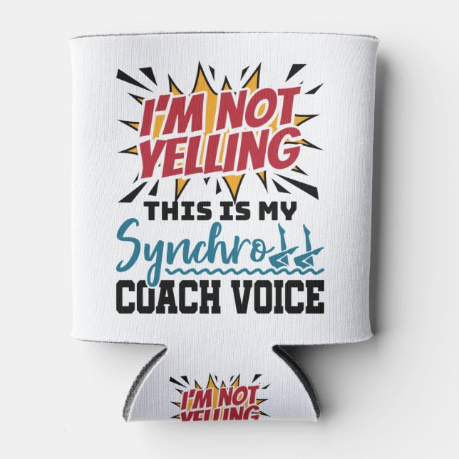 Synchronized Swimming Synchro Coach Voice Can Cooler (Front)