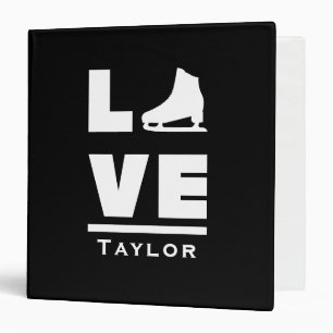 Synchronous Love And Live Figure Skating Name Text 3 Ring Binder