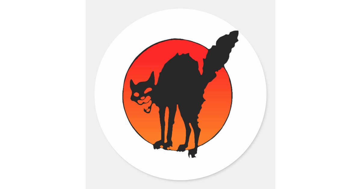 Syndicalist's cat classic round sticker | Zazzle
