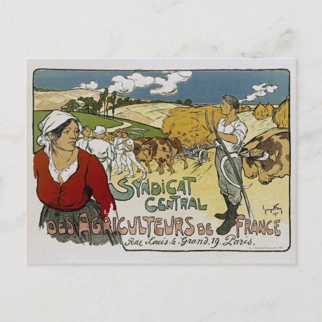 Syndicat Central Des Agricultures de France Postcard (Front)