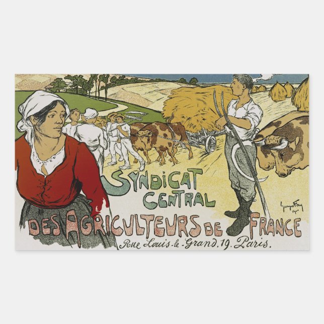 Syndicat Central Des Agricultures de France Rectangular Sticker (Front)