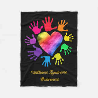 Syndrome Awareness Hands Williams Syndrome Gift  Fleece Blanket