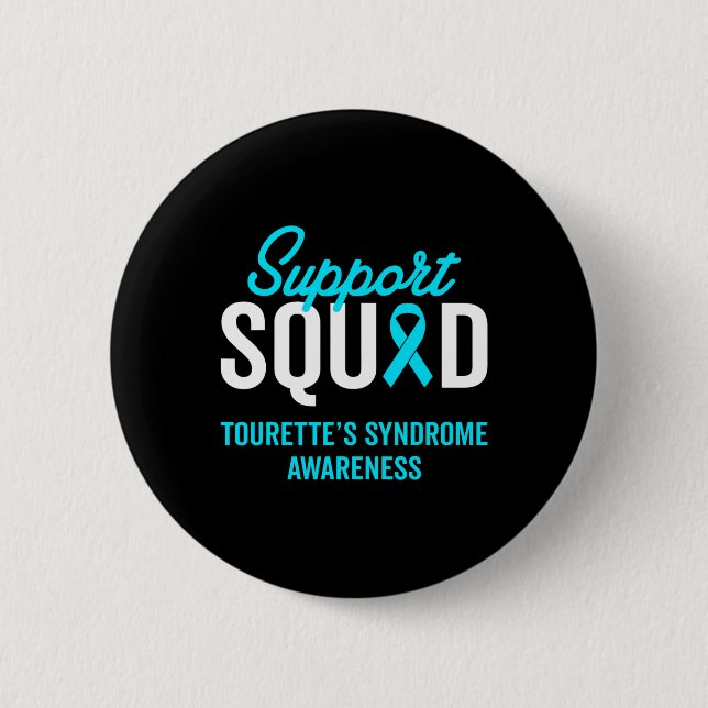 Syndrome Warrior Survivor Awareness Support Squad  Button (Front)