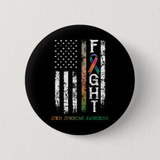 Syndrome Warrior Us Flag Syndrome Awareness Button