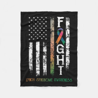Syndrome Warrior Us Flag Syndrome Awareness Fleece Blanket