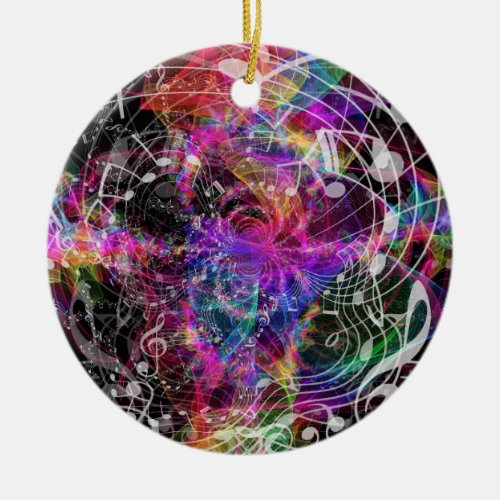 Synesthesia Music Colorful Sensational Detail Ceramic Ornament
