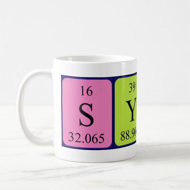 Synne periodic table name mug (Left)