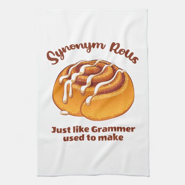 Synonym Rolls Just Like Grammer Used To Make Kitchen Towel (Vertical)