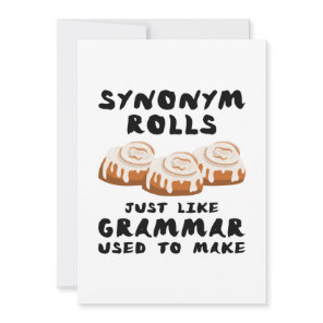 Synonym Rolls Thank You Card