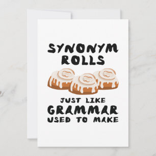 Synonym Rolls Thank You Card