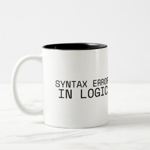 Syntax Error In Logic Minimalist Two-Tone Coffee Mug