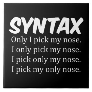 Syntax Funny Nose Picking Ceramic Tile