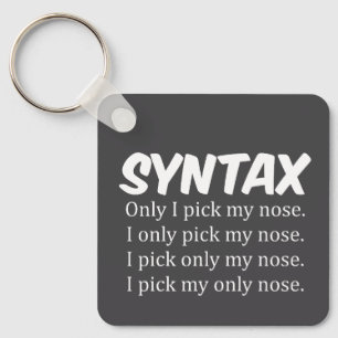 Syntax Funny Nose Picking Keychain
