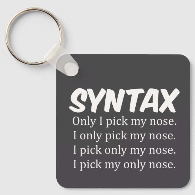 Syntax Funny Nose Picking Keychain (Front)