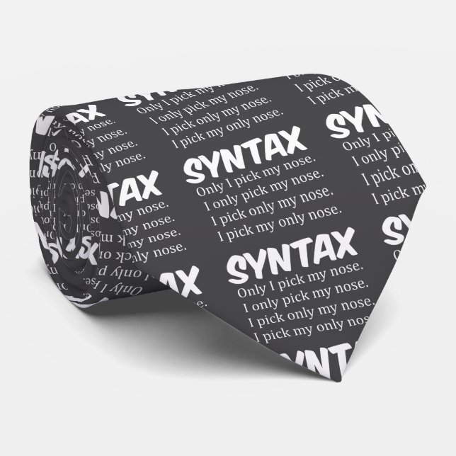 Syntax Funny Nose Picking Neck Tie (Rolled)