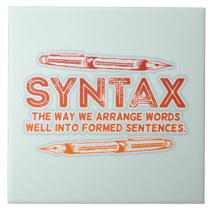 Syntax Funny Sentence structure Grammar Ceramic Tile