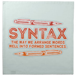 Syntax Funny Sentence structure Grammar Cloth Napkin