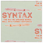 Syntax Funny Sentence structure Grammar Fabric