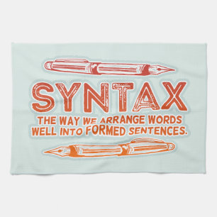 Syntax Funny Sentence structure Grammar Kitchen Towel