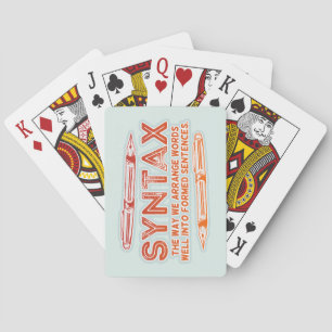 Syntax Funny Sentence structure Grammar Poker Cards