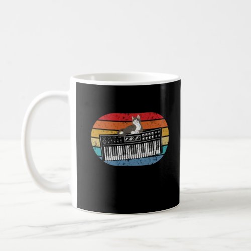Synth Cat Keyboard Analog Drum Machine Synthesizer Coffee Mug