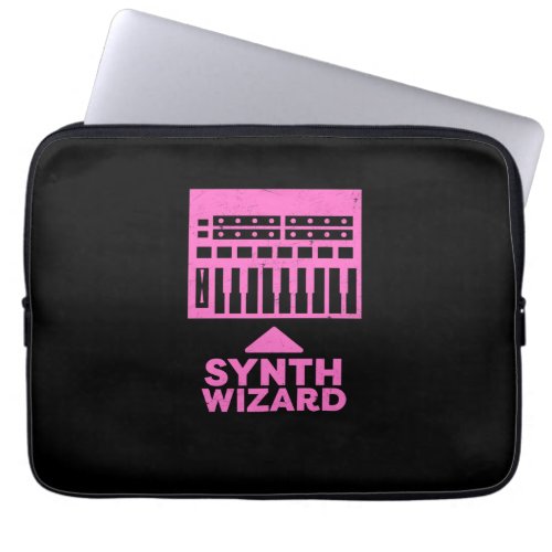 Synth Wizard Synthesizer Music Producer Laptop Sleeve