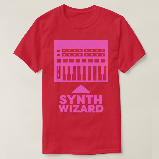 Synth Wizard Synthesizer Music Producer T-Shirt (Design Front)