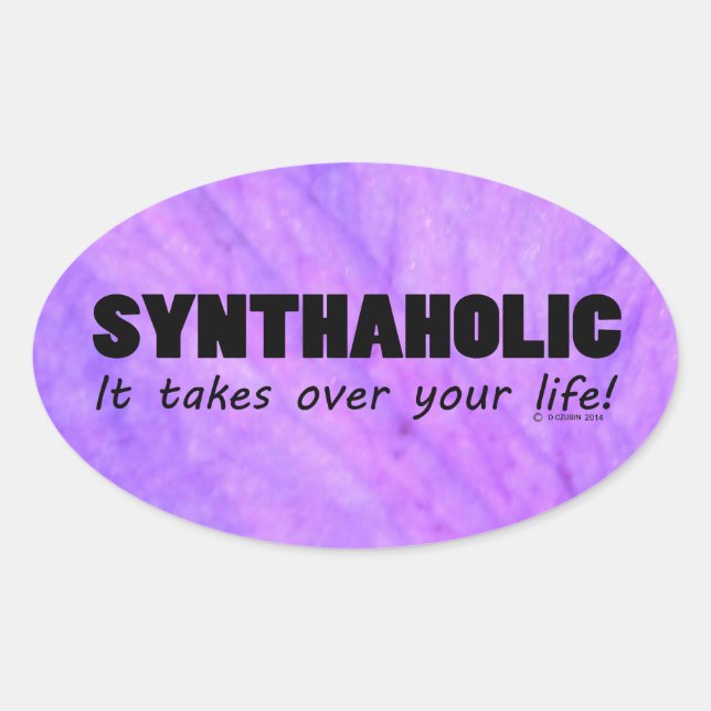 Synthaholic Life Oval Sticker (Front)