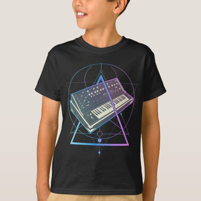 Synthesizer Analog Modular Pastel Goth Synth T-Shirt (Front)