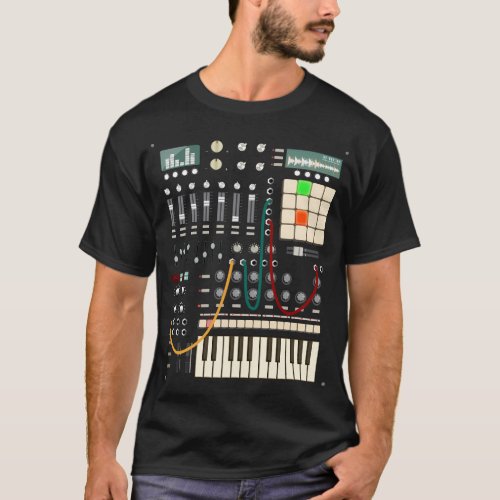 Synthesizer And Drum Machine By Mewzeek T T_Shirt