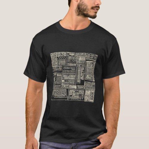Synthesizer And Drum Machine Composition Musician T_Shirt