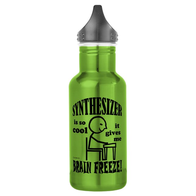 Synthesizer, Brain Freeze Stainless Steel Water Bottle (Left)