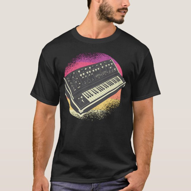 Synthesizer Electronic Music Band Music Instrument T-Shirt (Front)