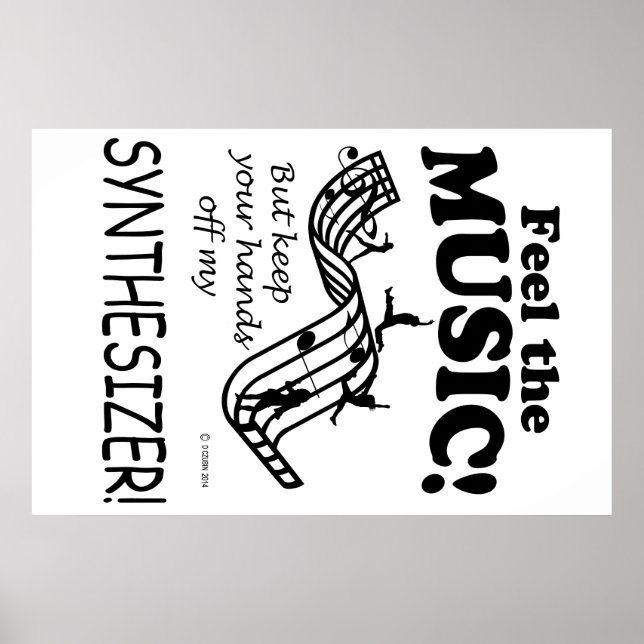Synthesizer Feel The Music Poster (Front)