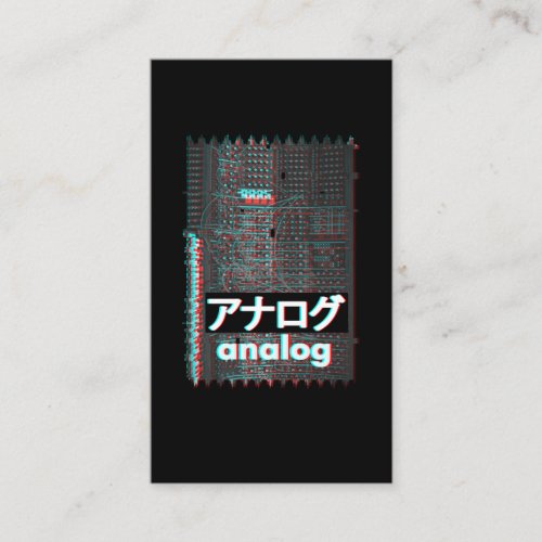 Synthesizer Glitch Japanese Analog Modular Synth Business Card