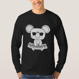 Synthesizer Keyboard Instrument Koala As Keyboard  T-Shirt