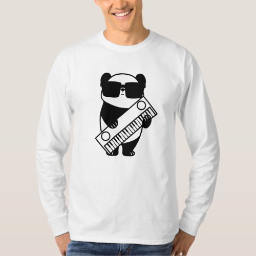 Synthesizer Keyboard Instrument Panda T_Shirt