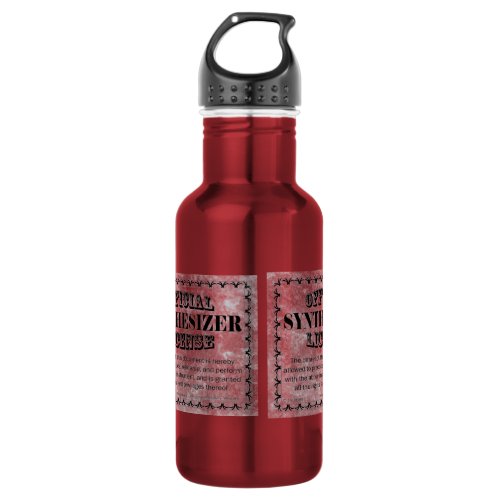 Synthesizer License Stainless Steel Water Bottle