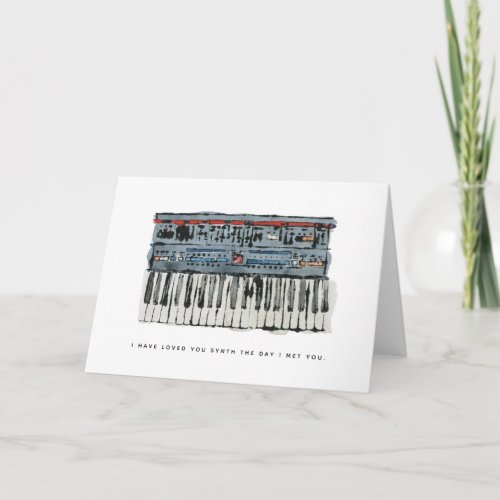 Synthesizer Love Valentines Day Greeting Card