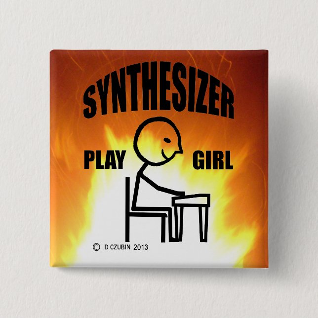 Synthesizer Play Girl Button (Front)