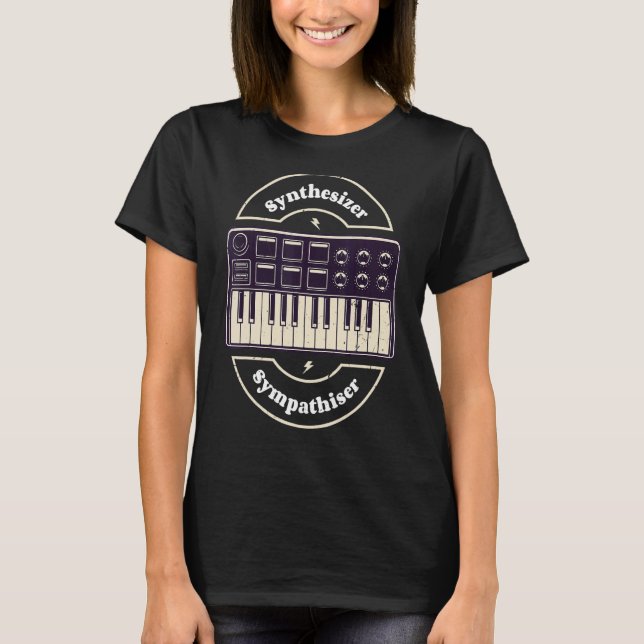 Synthesizer Sympathizer Analog Synth Modular Synth T-Shirt (Front)
