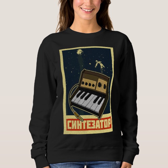 Synthesizer Synth Keyboard Electronic Musicians Mo Sweatshirt (Front)