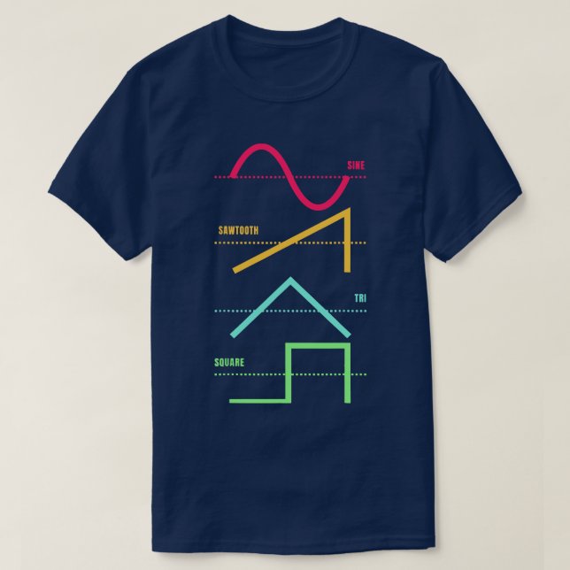 Synthesizer Techno Modular Synth Analog T-Shirt (Design Front)