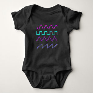 Synthesizer Waveform Synth Rave Analog Music Baby Bodysuit