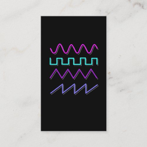 Synthesizer Waveform Synth Rave Analog Music Business Card